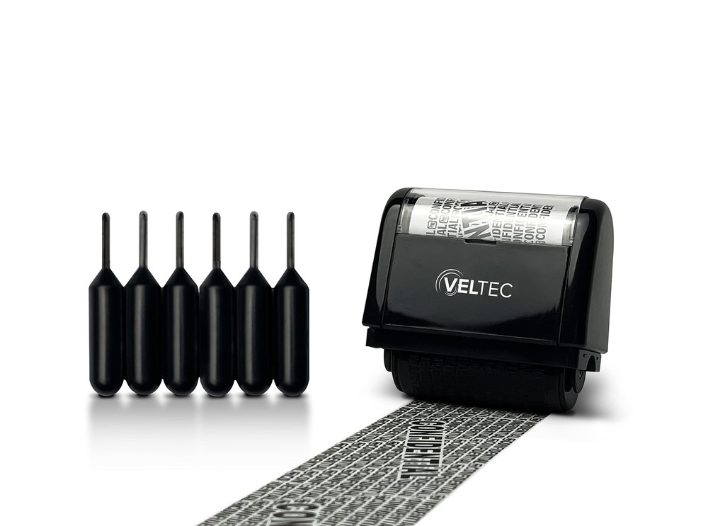 ID Protector Ink Roller - Identity Theft Protection Roller Stamp Set Black St...