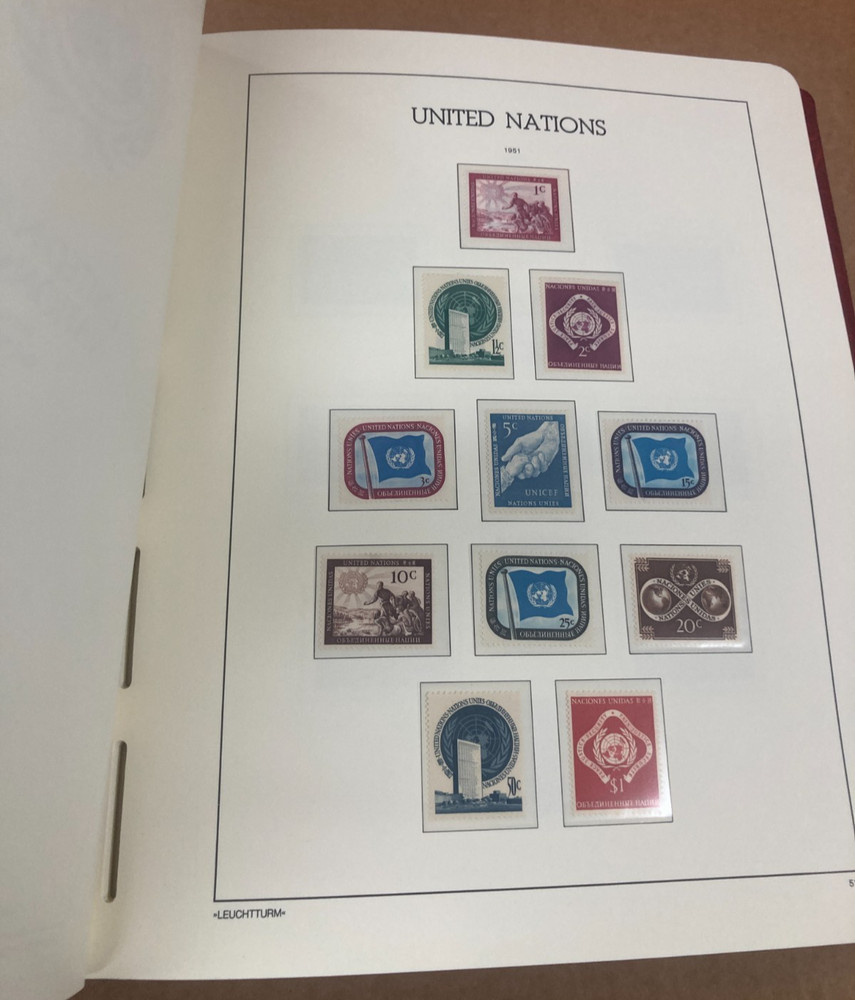 KAPPYS STAMPS UNITED NATIONS UP TO 2000 IN LIGHTHOUSE HINGELESS ALBUMS CL407