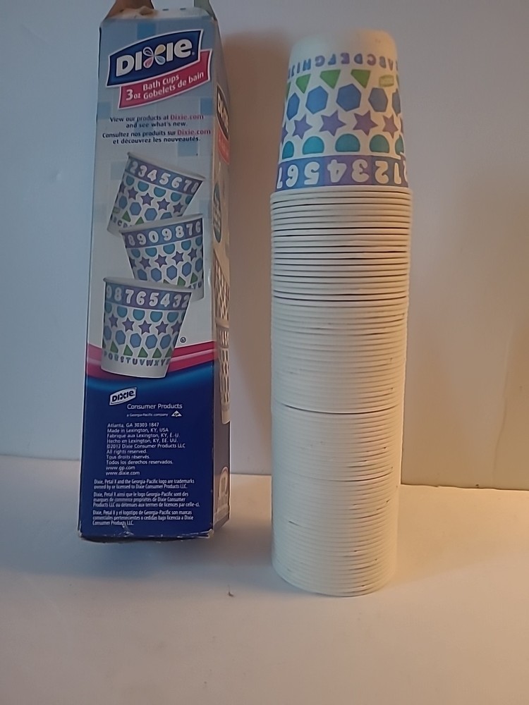 3 Oz Dixie Cups Alphablocks Open Box 79 Cups
