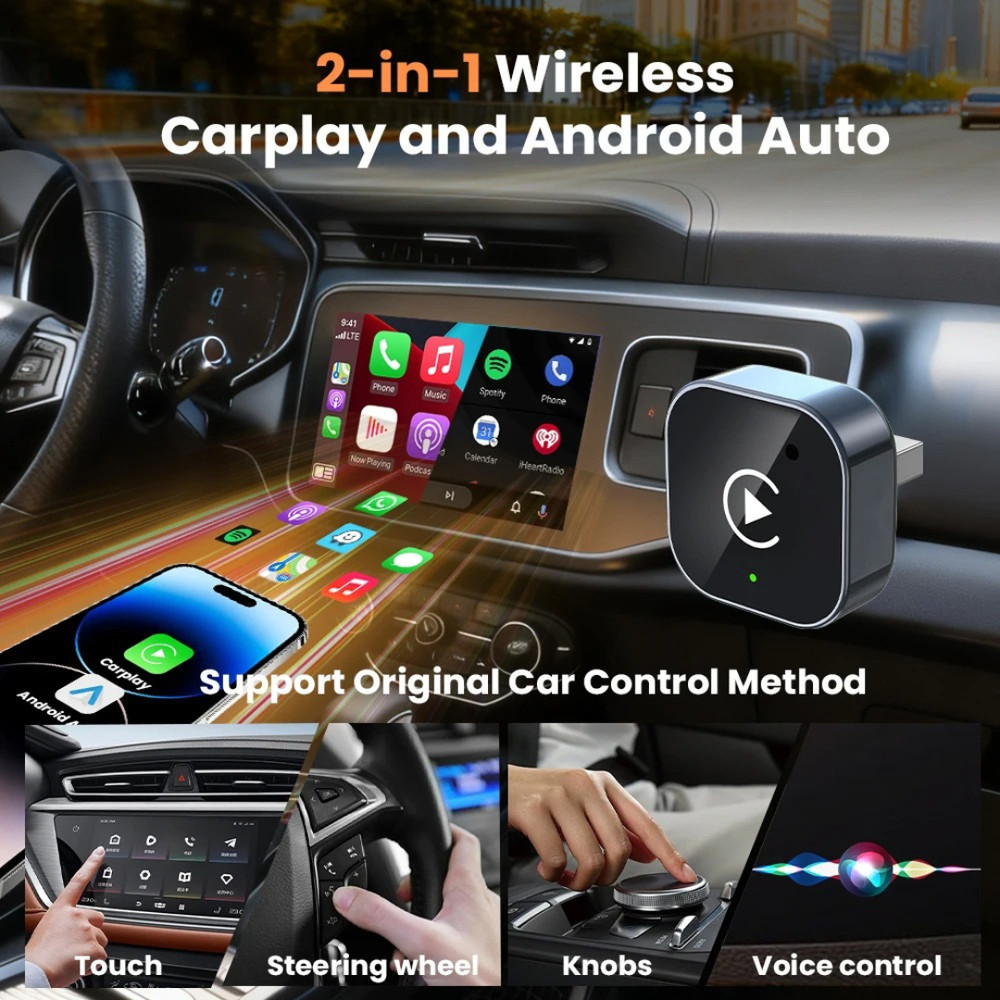 2025 USB Wireless CarPlay Adapter For iPhone Apple Wireless Dongle Plug ＆ Play