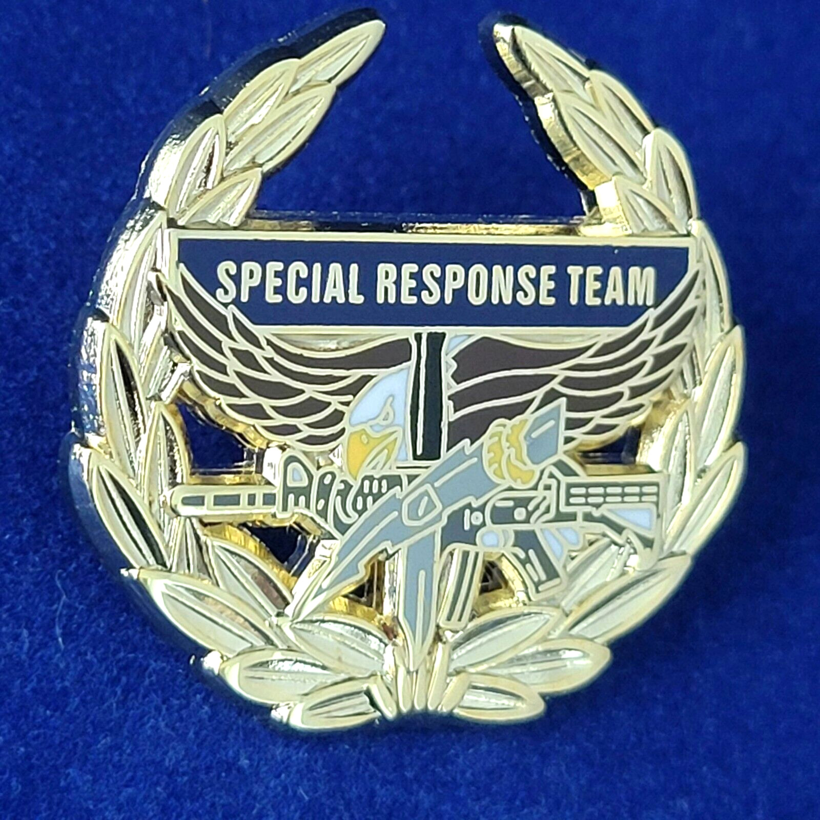 SPECIAL RESPONSE TEAM LEAF PIN: 1", Imitation Gold Plated, #603