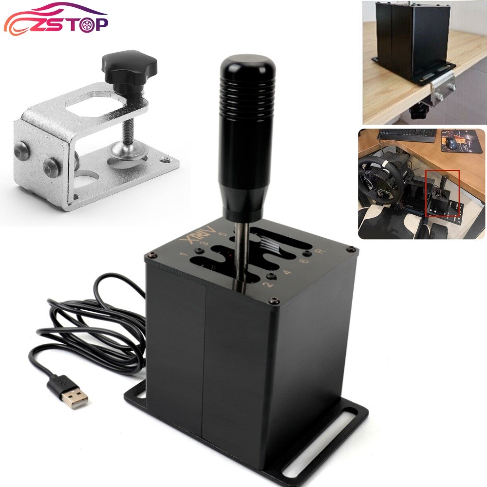 USB H Shifter / Clamp For Thrustmaster Logitech Steering Wheel SIM Racing Game