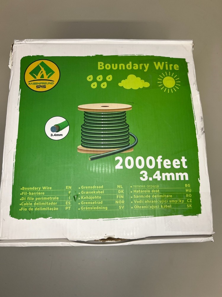 2000 ft Boundary Wire 3.4mm Green Heavy Duty Replacement Cable Spool