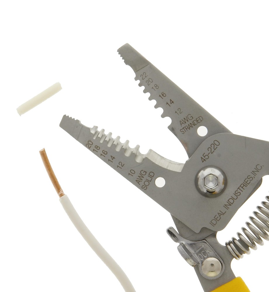IDEAL Electrical 45-220 T-Stripper Wire Stripper, 10-20 AWG Solid, Black