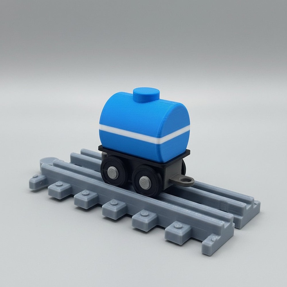 Tiny Water Tank Car 3D Printed Model Train Accessory 2 Inch