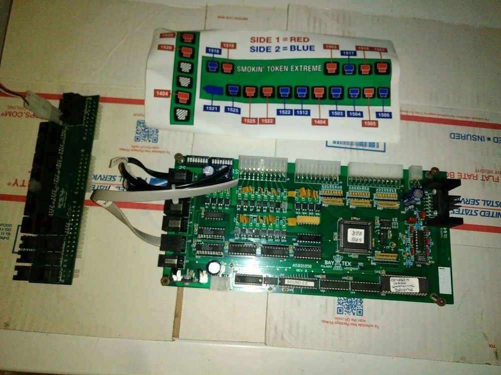 baytek smokin token extreme arcade redemption main pcb working #1
