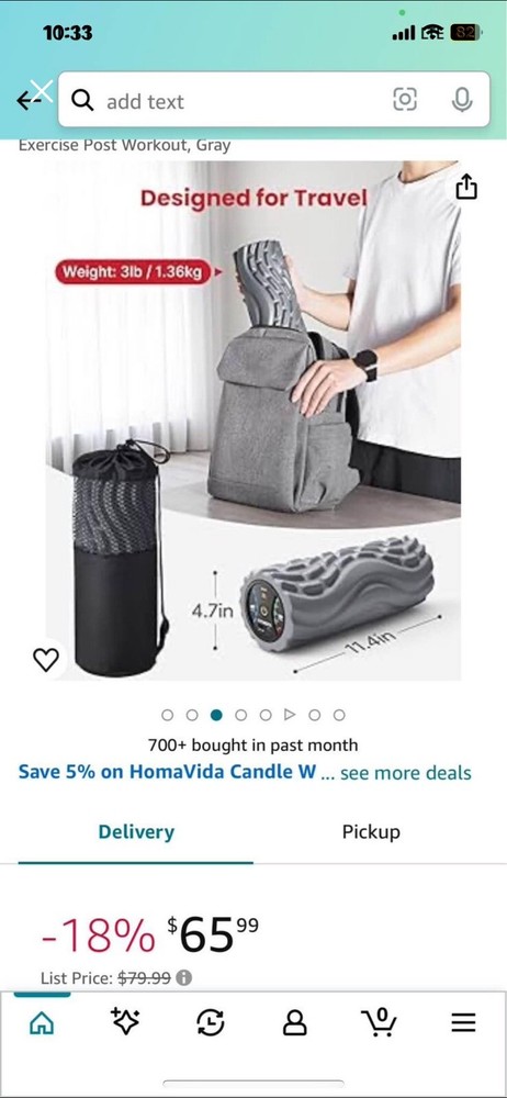 Fît index Vibrating Foam Roller