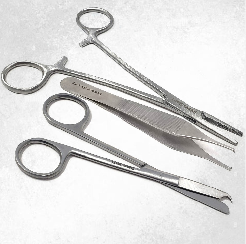 3 Pcs Suture Practise Set Scissors Forceps Needle Holder