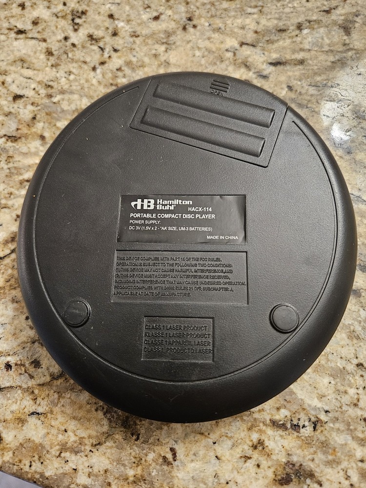 HB Hamilton Buhl Portable Compact Disc CD Player (Blue) , Works