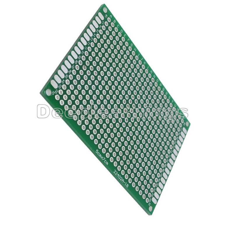 Double Side Prototype PCB Tinned Universal Breadboard 5x7 cm 50mmx70mm FR4
