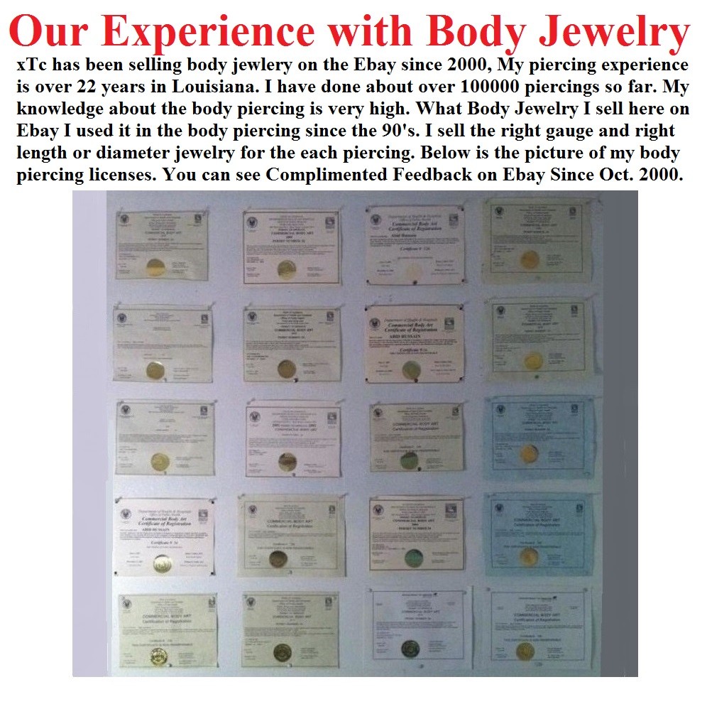 DIY EASY, SAFE & STERILE 3 FRENUM w 14G Barbells PIERCING KIT w Forceps & GUIDE.