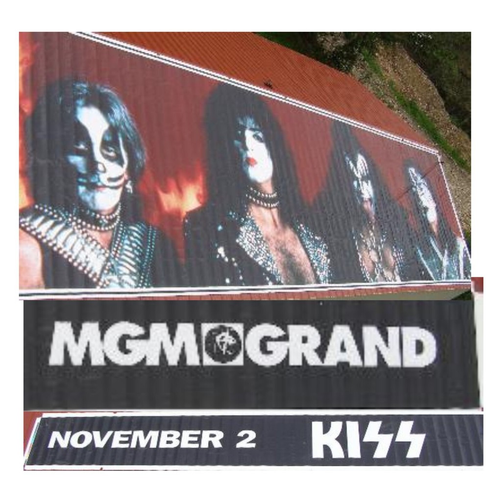 Nov 2 1996 Las Vegas Nevada KISS Bill Board Banner the only one its original