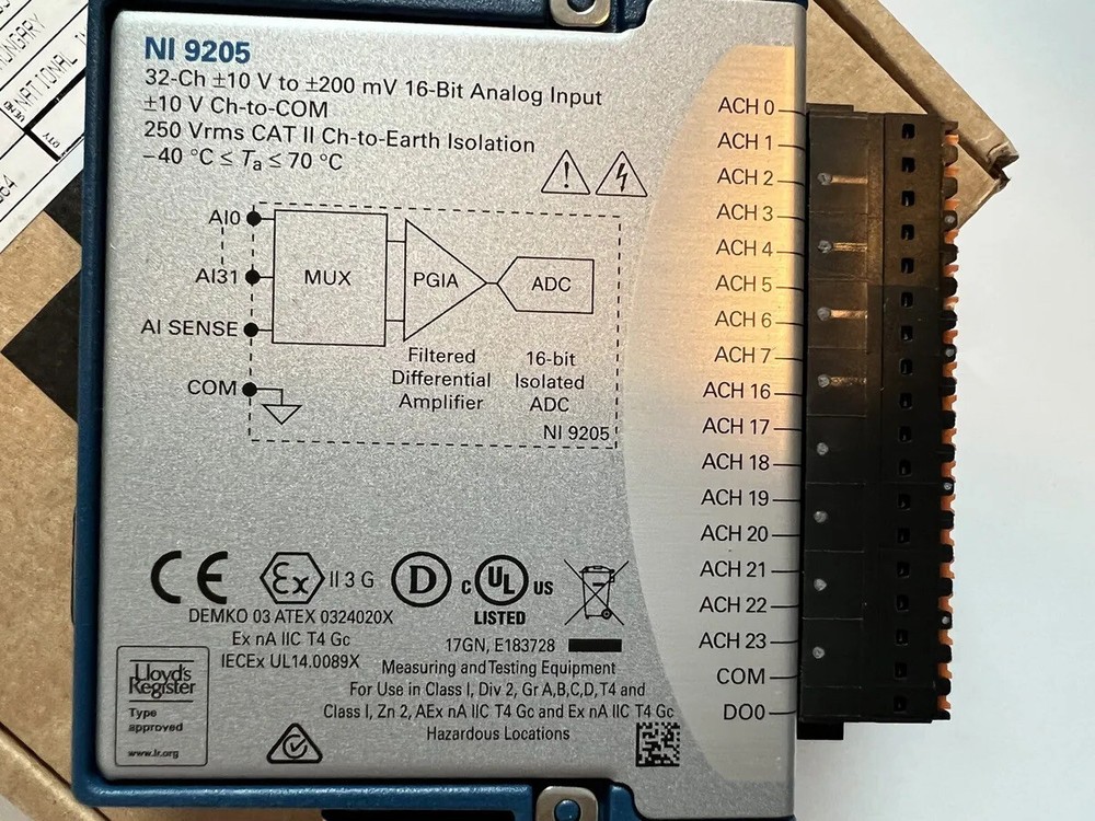national Instruments NI-9205 C Series Voltage Input Module, 32 Channels.