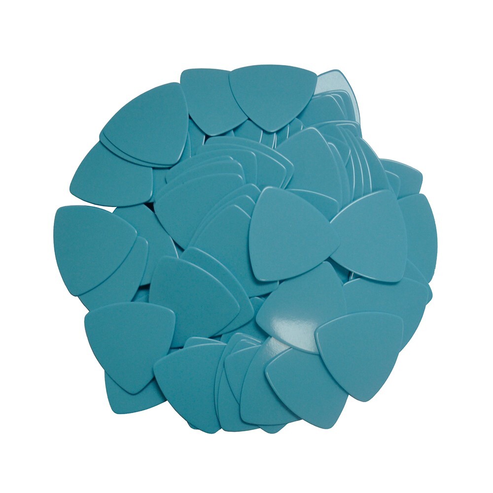 Celluloid 346 Rounded Triangle Guitar Picks Plectrums 0.71mm 100Pcs Light Blue