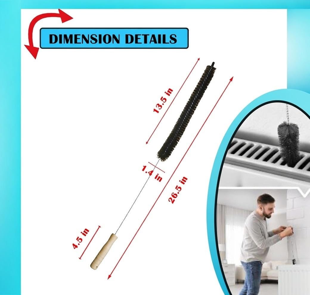 Dryer Vent Cleaner Kit Flexible Lint Brush Refrigerator Coil Dust Remover