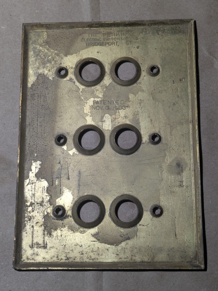 Perkins Triple Gang Push Button Switch Cover