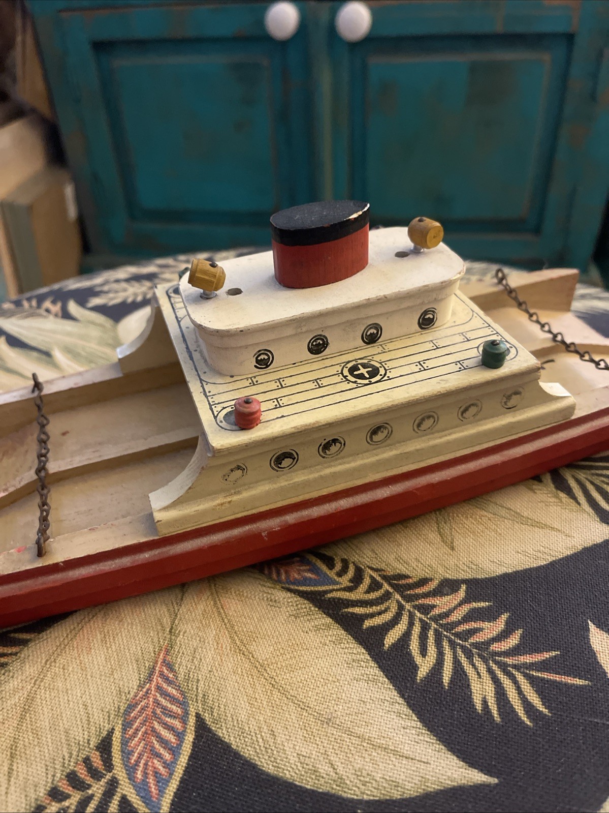 Vintage Toys Wooden Ferry Boat