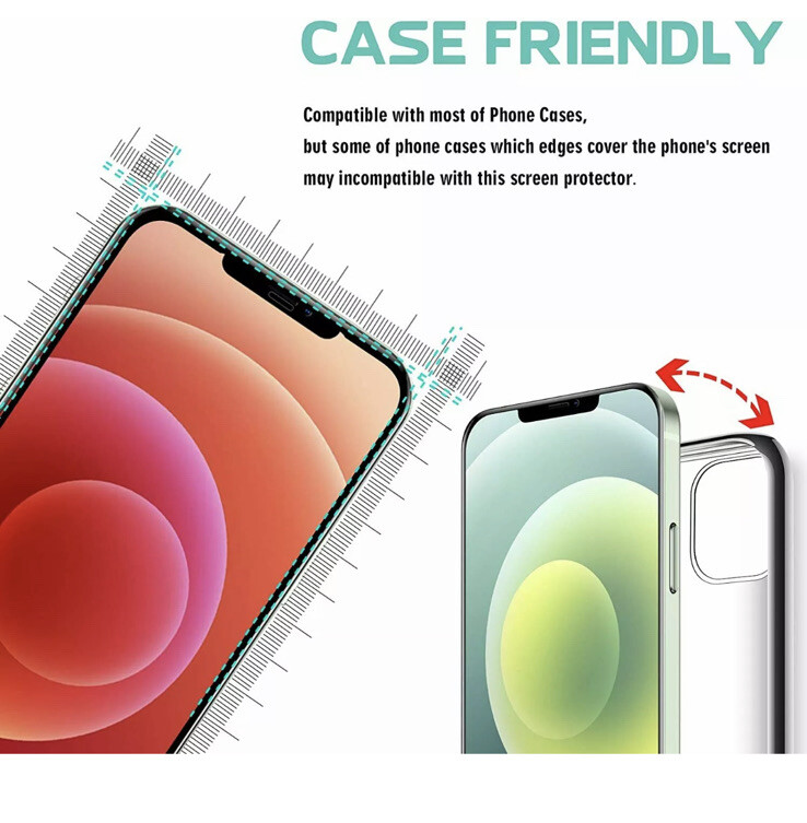 (3 PACK) Screen Protector Compatible iPhone 12/12 Pro 6.1inch Full Coverage