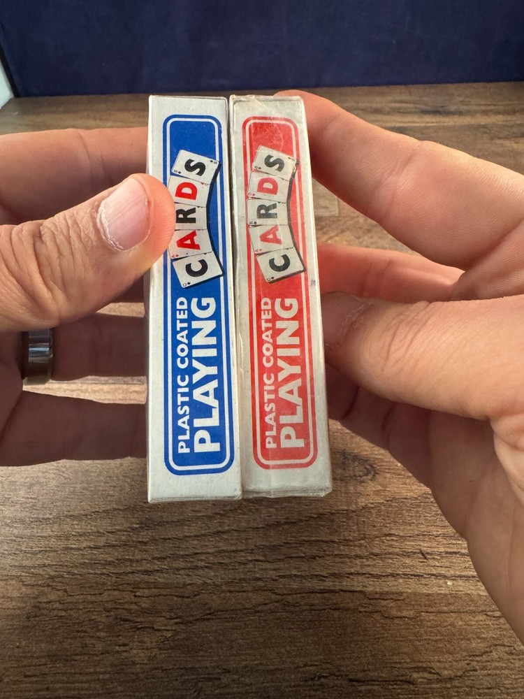 Plastic Coated Playing Cards Red N Blue