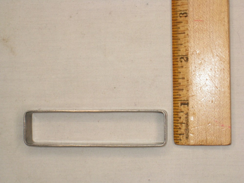 antique hammered Sterling Silver rectangular napkin ring Colonial LFS *monogram