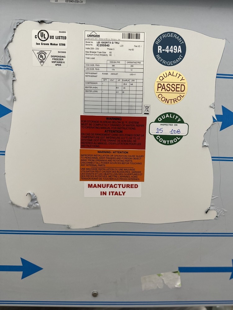 Carpigiani Batch Freezer LB 1002 RTX TRU 2