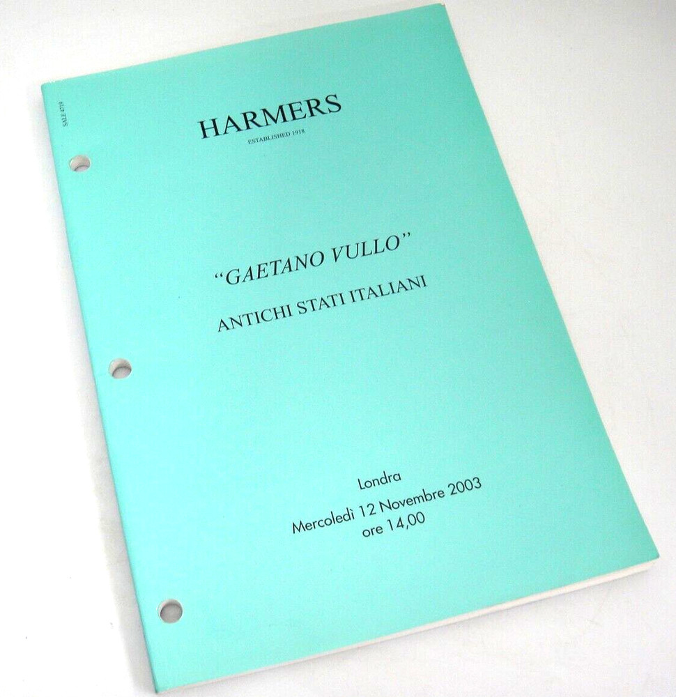 Harmers Stamp Auction Catalog 2003 Gaetano Vullo Collection Old Italian States