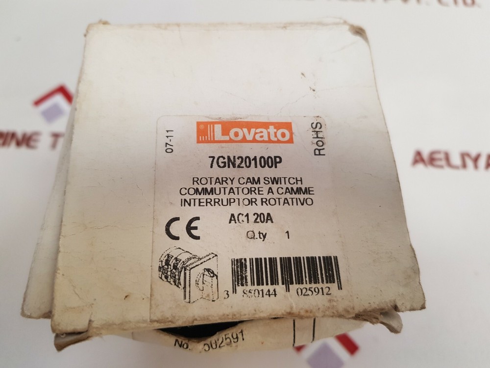 Lovato 7gn20100p ip65 rotary cam switch