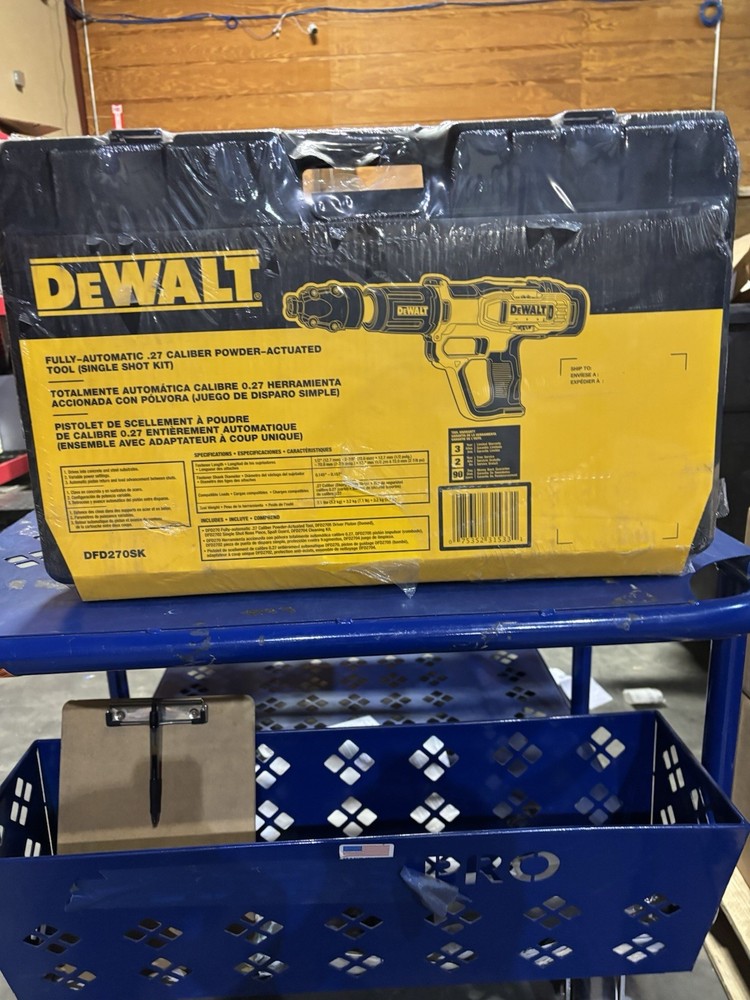 DeWalt DFD270SK Fully-Automatic .27 Caliber Powder Actuated Tool (Single Shot Ki