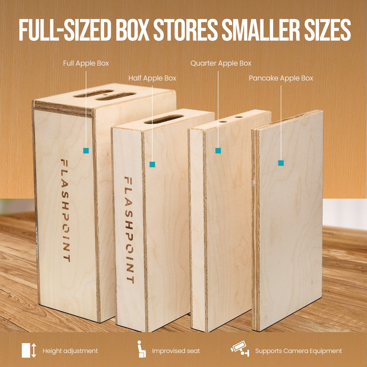 Flashpoint Nested Apple Box 4-in-1 Photography Set