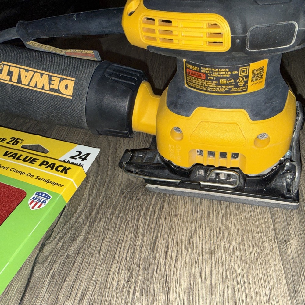 DeWALT 1/4 Sheet Palm Grip Sheet Sander Model# DWE6411 (14 Sheets Incld!)