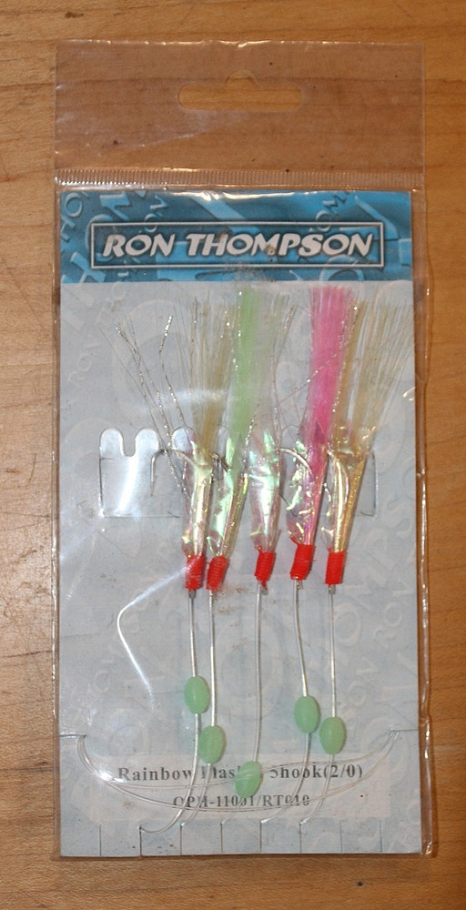 RON THOMPSON RAINBOW FLASHER 5 Fish Hooks Size 2