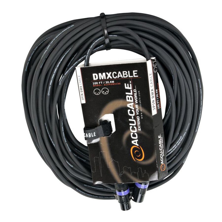Accu-Cable 3-Pin DMX Cable Various Lengths