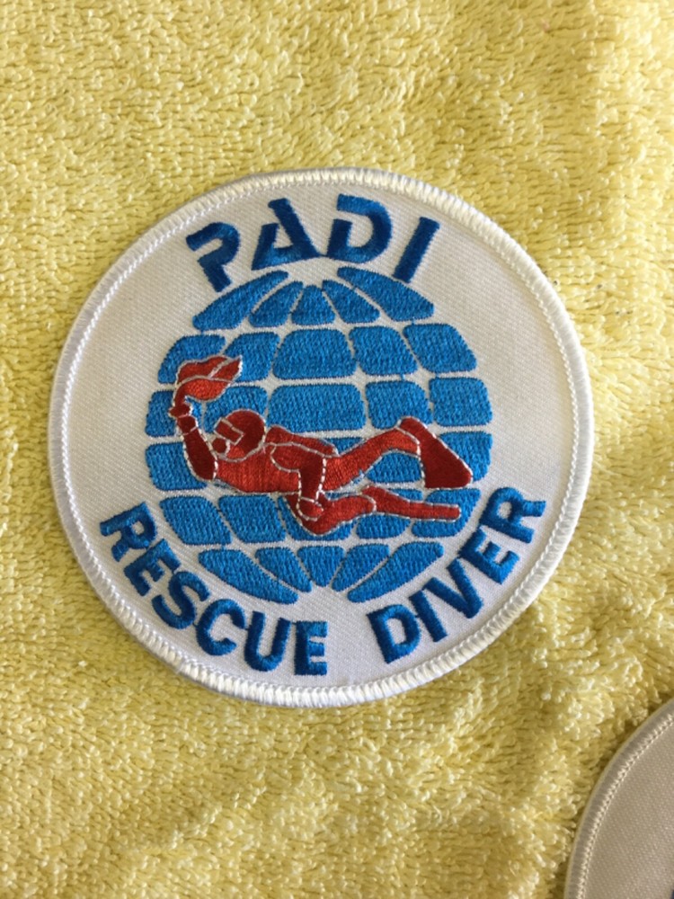 PADI RESCUE DIVER SCUBA PATCH - 5 TOTAL - AS PICTURED