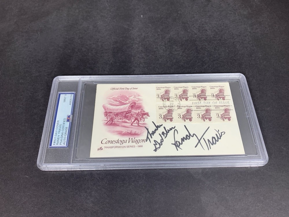 Rare, Randy Travis, Autograph Signed, First Day Cover Envelope PSA 9 "MINT"