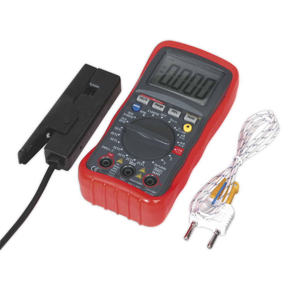 Digital Automotive Analyser 13-Function with Inductive Coupler - Sealey TA201 Ne