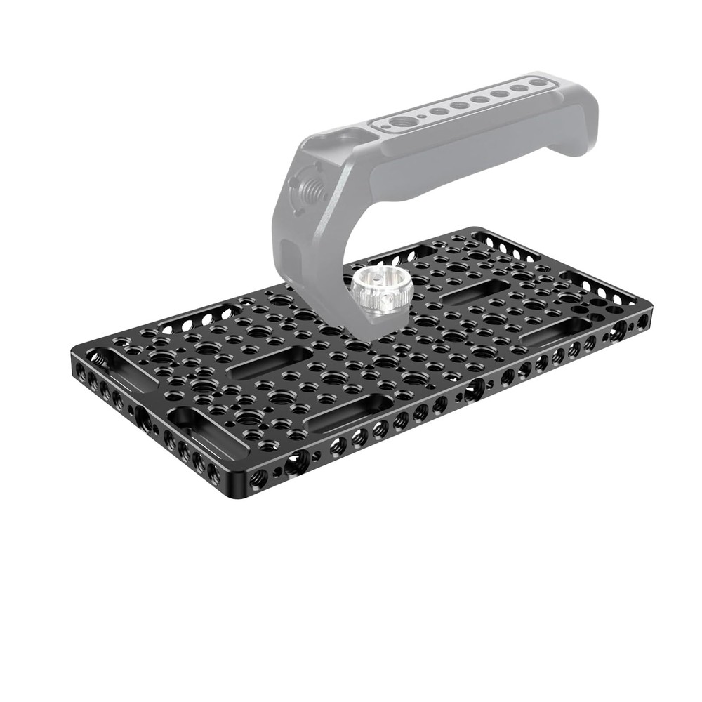 DINESK Multi-Functional Camera Cheese Plate with 1/4" 3/8" Black
