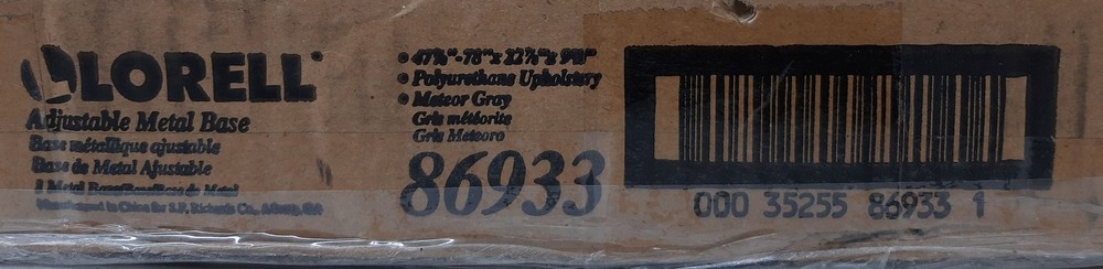 Lorell Contemporary Reception Collection Adjustable Metal Base Gray LLR86933