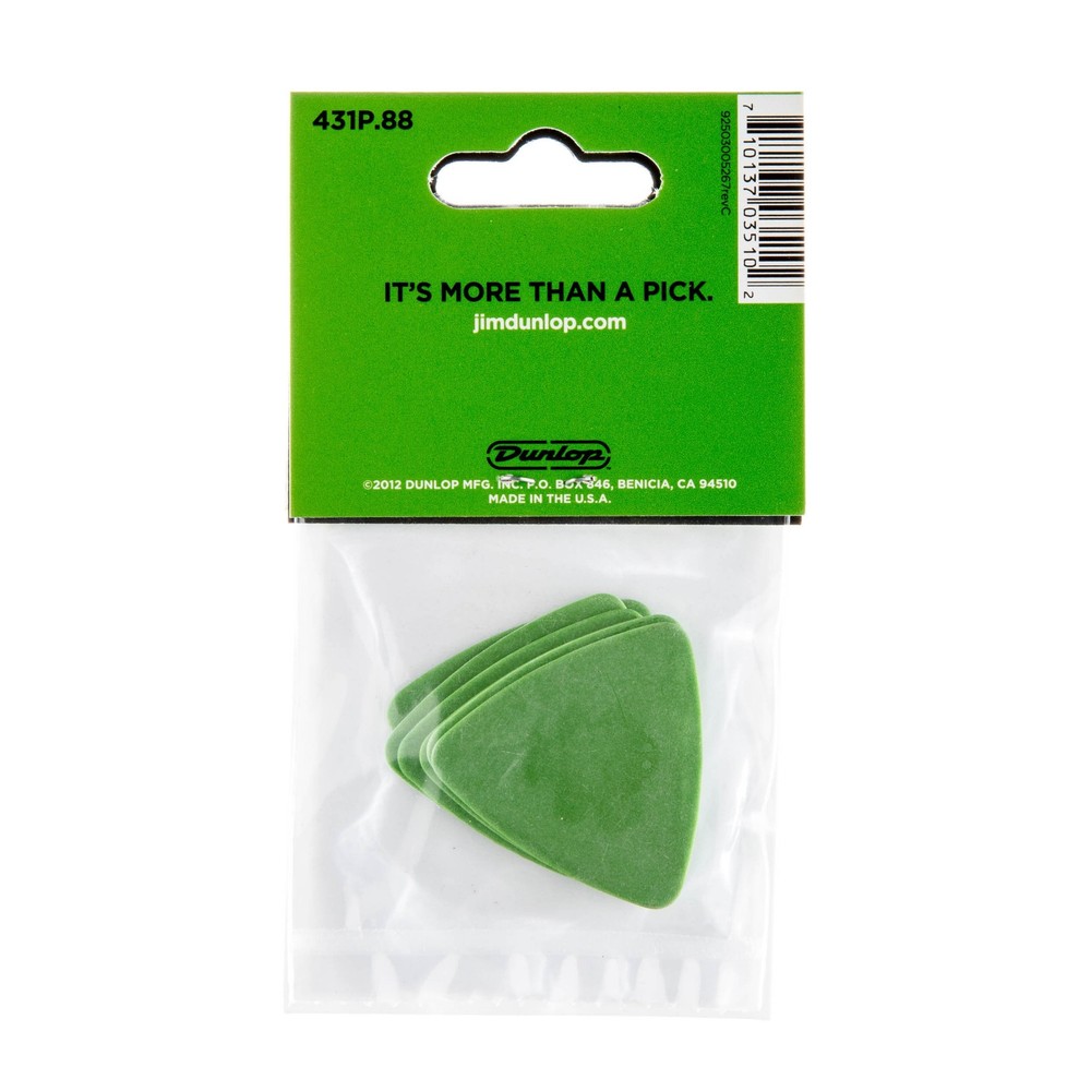Tortex Triangle Pick .88MM 0.88mm, GREEN