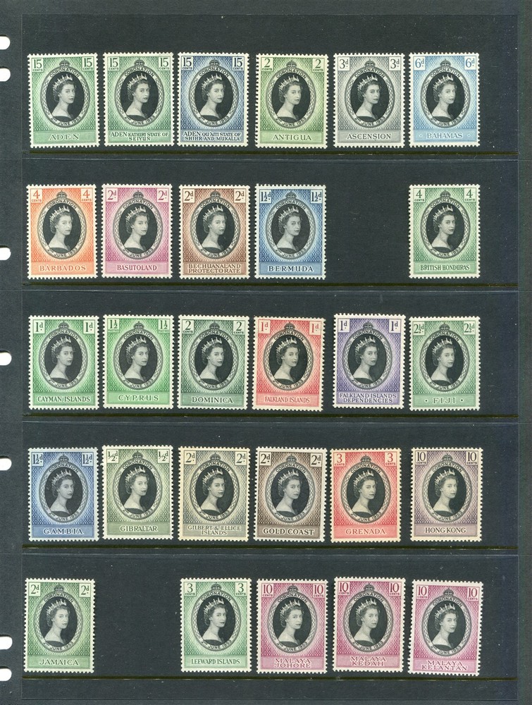 Br. Commonwealth Elizabeth II Cornation Issue Collection [Mint Lightly Hinged]
