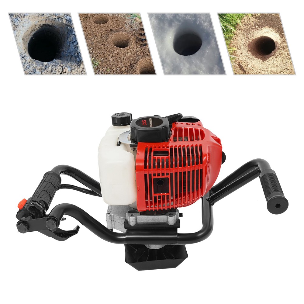 2HP 2-Stroke Gas Powered Hole Digger Motor Digging Drilling Engine 52CC