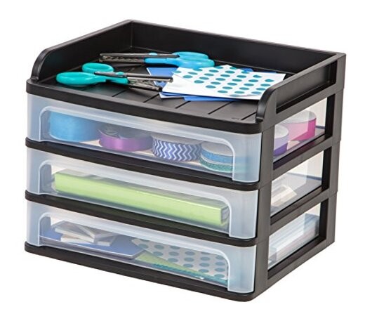 DDS-M3 Medium Desktop Drawer System, Black