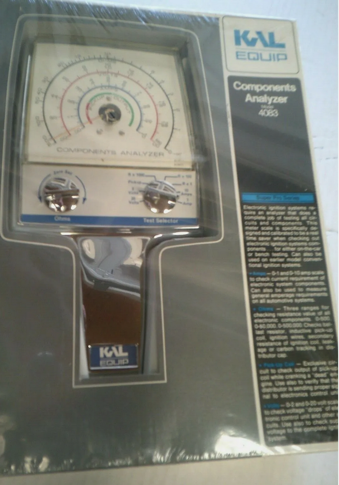 NOS KAL EQUIP Engine Analyzer w/Probes & Instructions Model #4083 ELECTRONIC