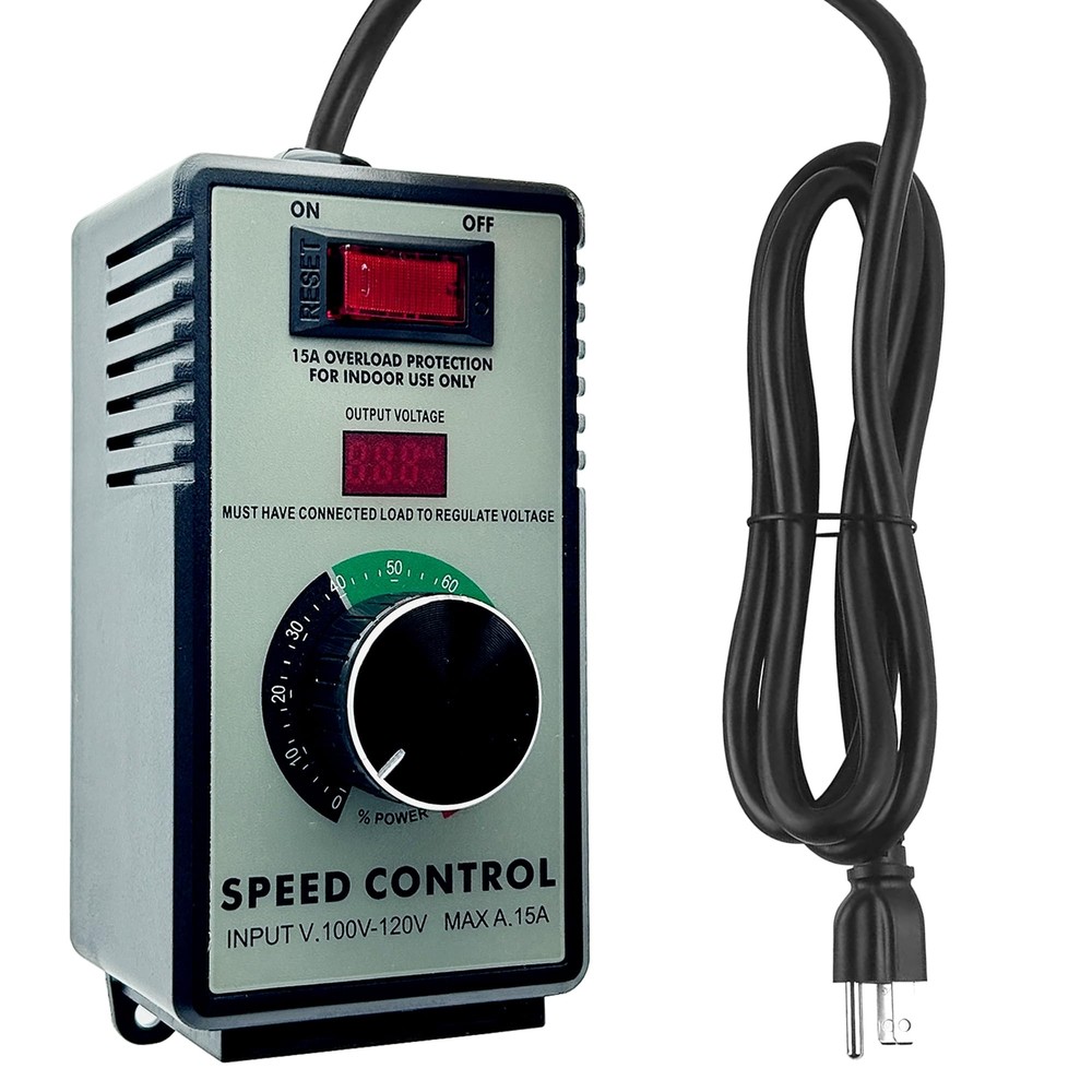 AC Motor Speed Controller 100V-120V15A Variable Speed Controller and Fan Spee...
