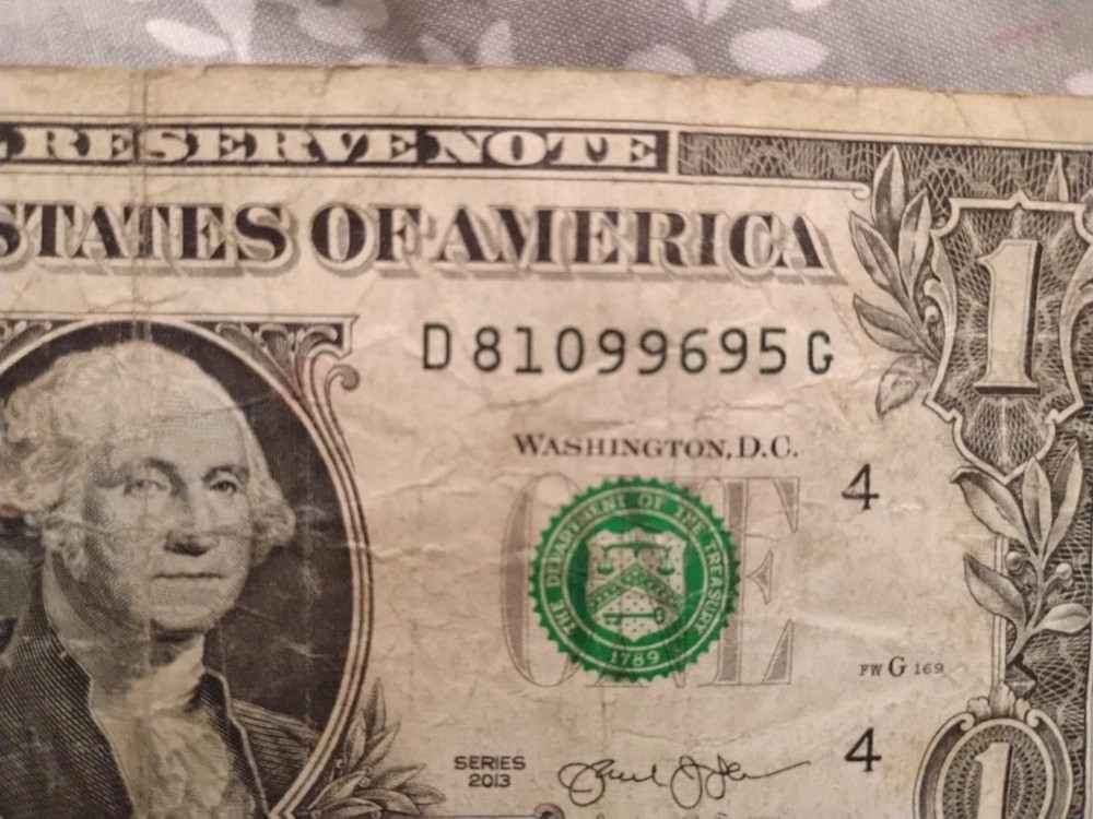 $1 Serial Number Ink Error