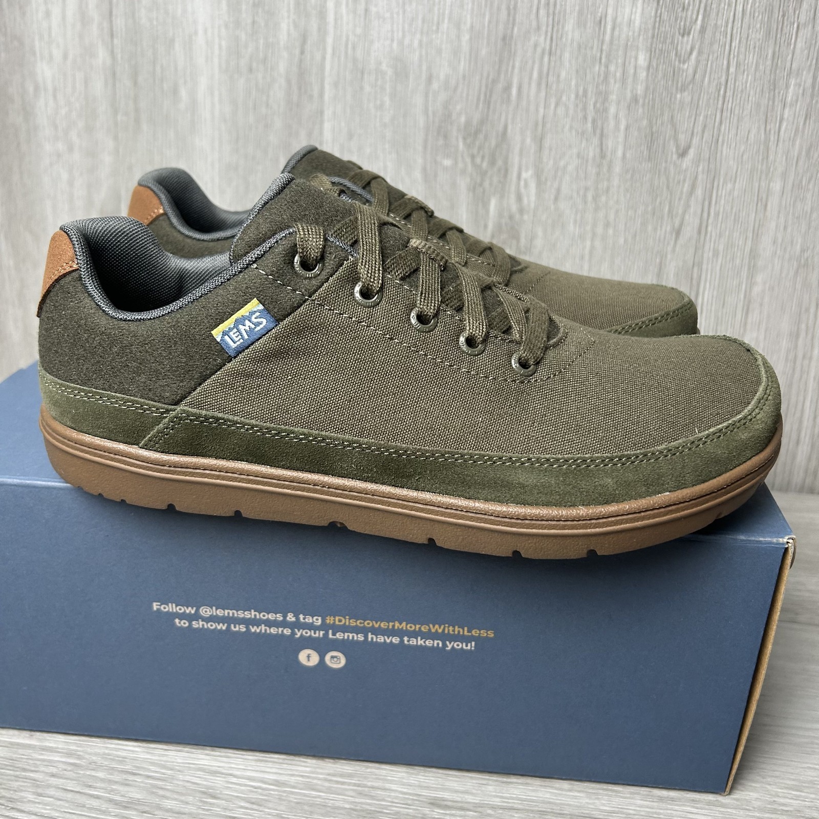 Lems Barefoot Shoes Mens Chillum Spruce Green Zero Drop Minimalist Sizes 6.5-13