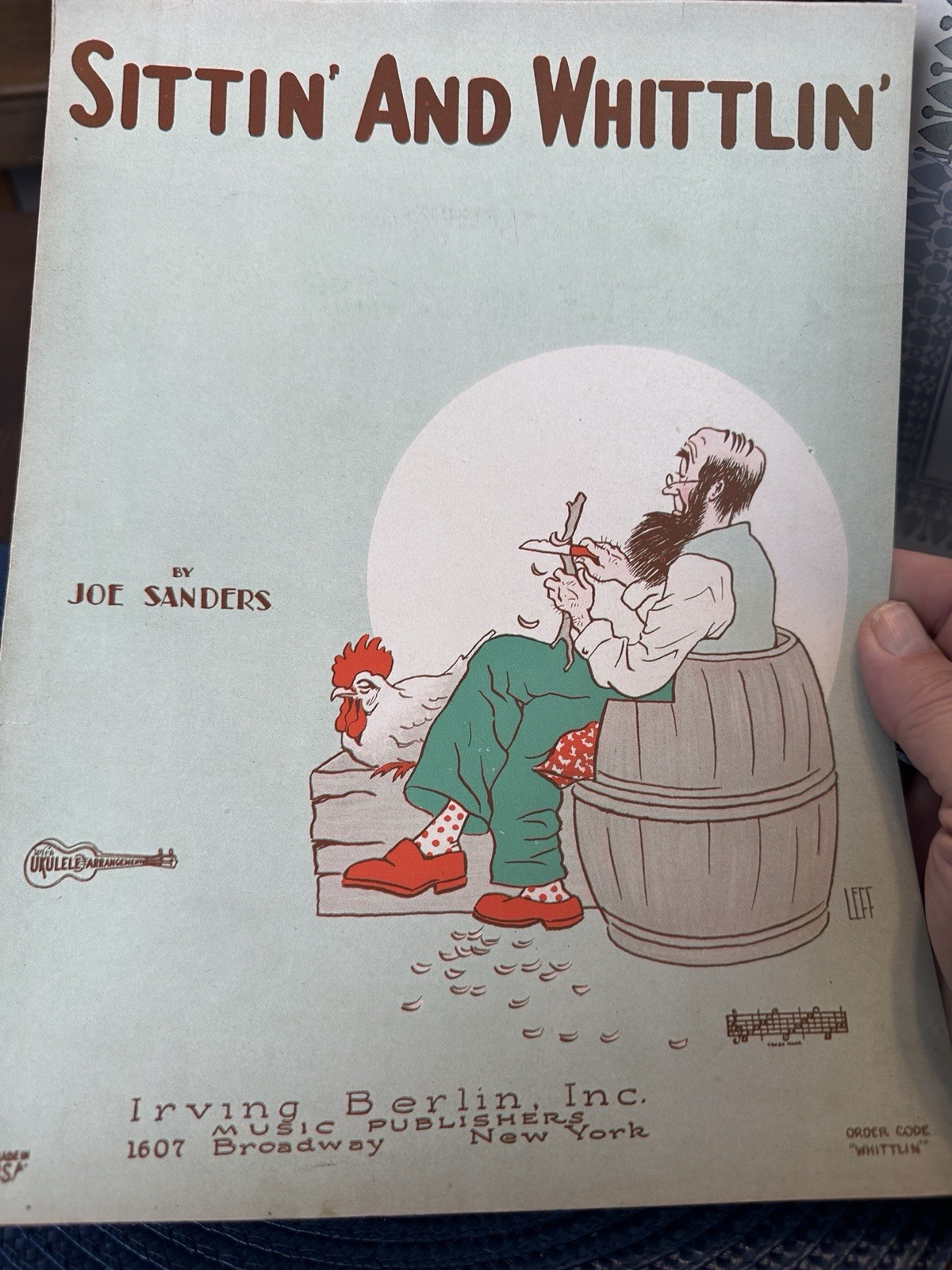 N Chicken Sheet Music SITTLIN’ AND WHITTLIN’ by Joe Sanders