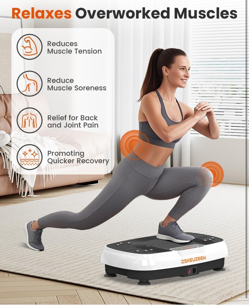 Dskeuzeew Vibration Plate Exercise Machine with LED Display