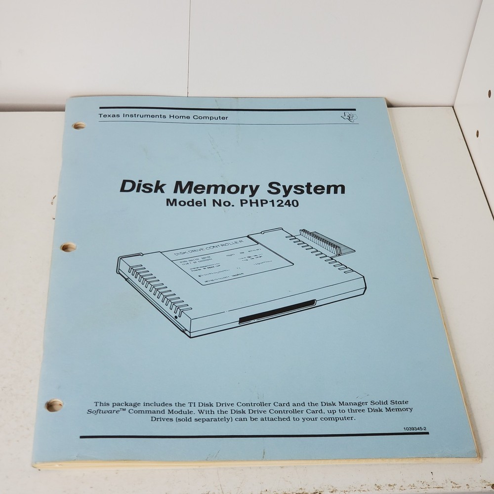 Texas Instruments TI Home Computer PHP1240 Disk Memory System Manual & Addendum