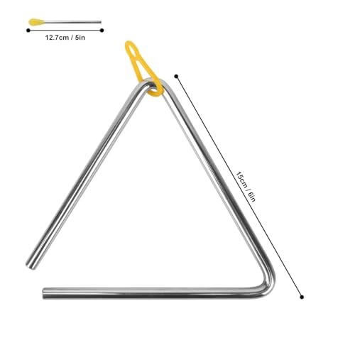 20 PCS 6 Inch Triangle Musical Percussion Instruments, Triangle Instrument