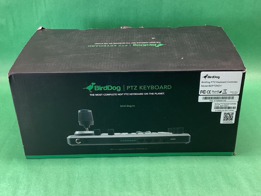 BirdDog BDPTZKEY PTZ Camera Keyboard Controller NDI VISCA - POWERS ON UNTESTED